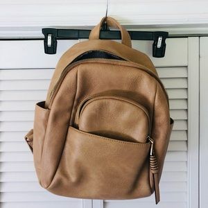 Beige Mini Backpack